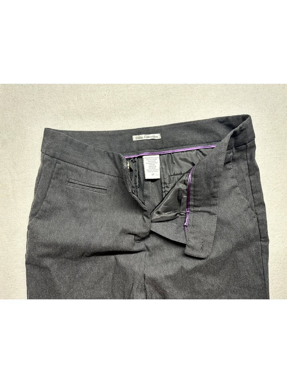 Dalia Collection Charcoal Gray Dress Pants Wide Leg